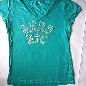 Blue Aeropostale V neck shirt